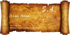 Simó Ádám névjegykártya
